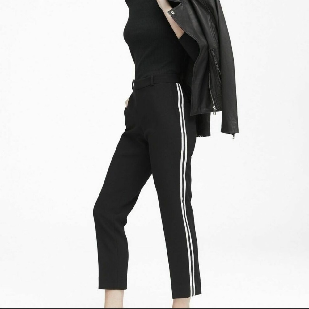 Banana Republic Avery Tuxedo Side Stripe Ankle Pants